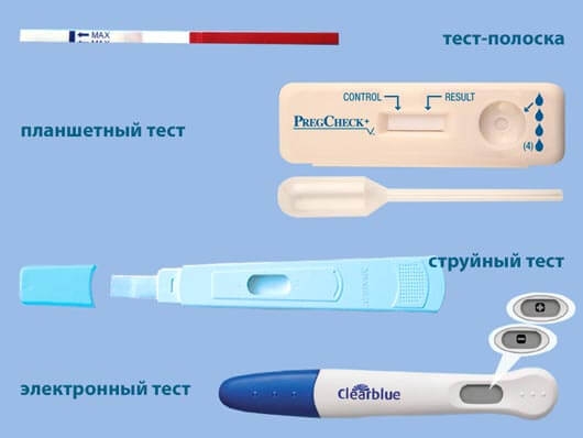 Виды тестов на беременность